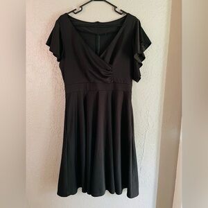 Women’s Macys Short Sleeve Simple Black Dress Size XL